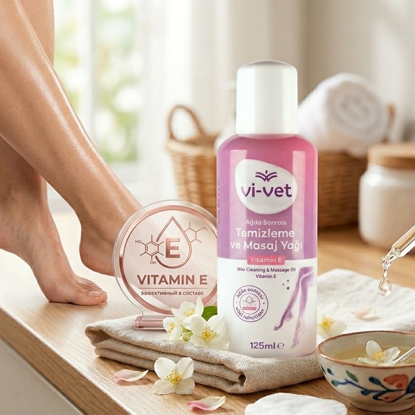 Ulei de curatare dupa depilare Vi-Vet, Vitamin E, 125 ml