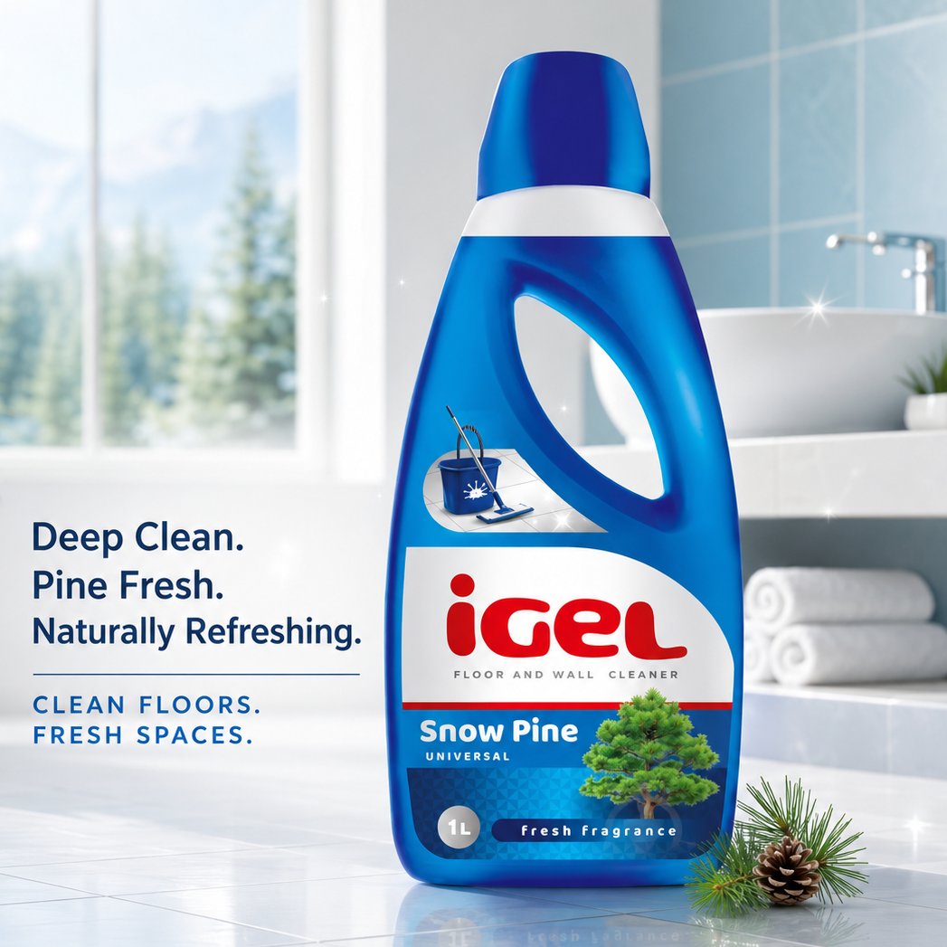 Solutie de curatat podele si pereti iGEL, Snow Pine, 1 L