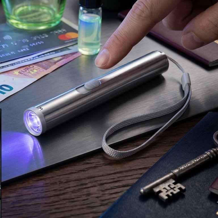 Lanternă UV 3 în 1 cu indicator laser