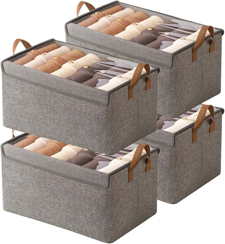 Organizator pliabil pentru dulap cu capac și carcasa metalica 50x35x23cm