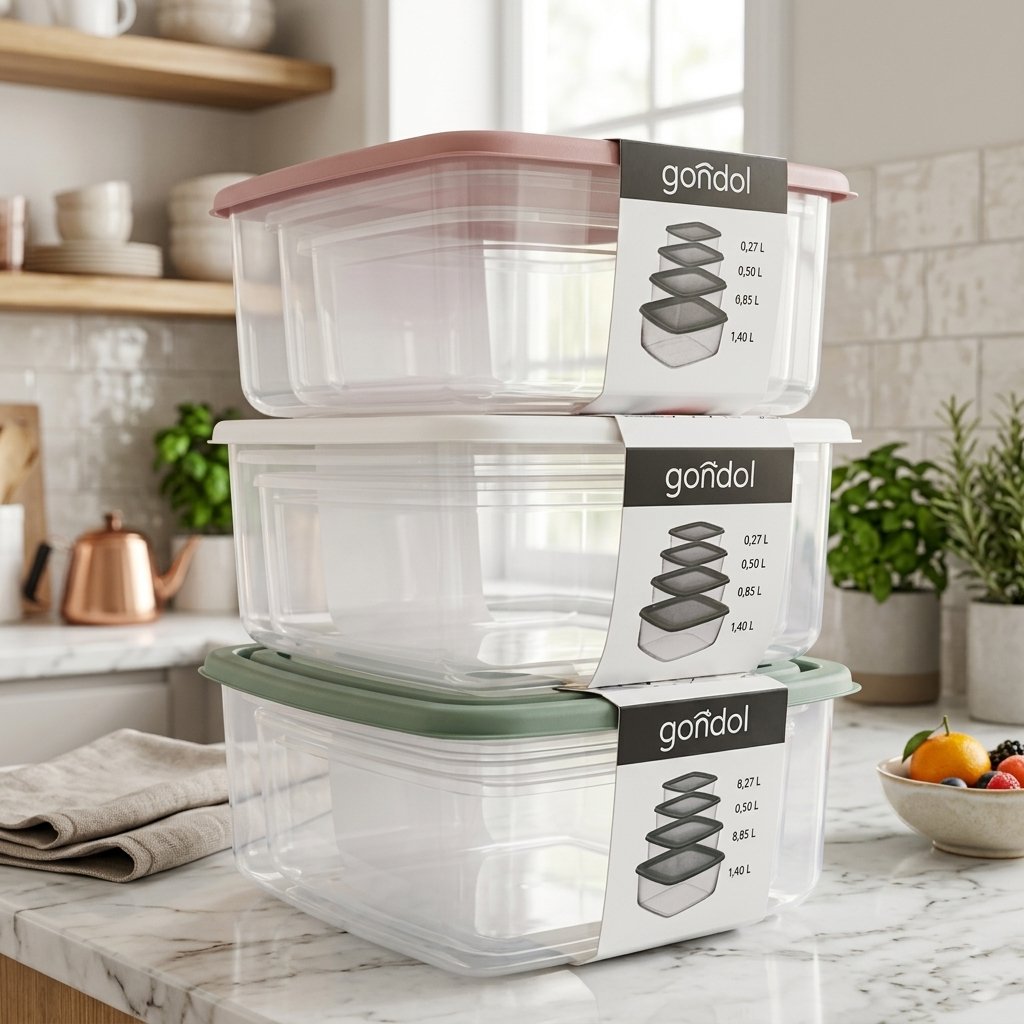 Caserole in set Gondol Plastik, GARNER, 4 buc