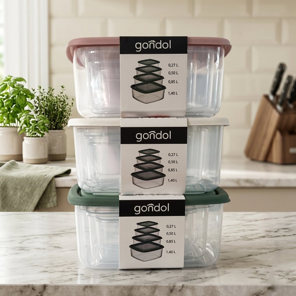 Caserole in set Gondol Plastik, GARNER, 4 buc