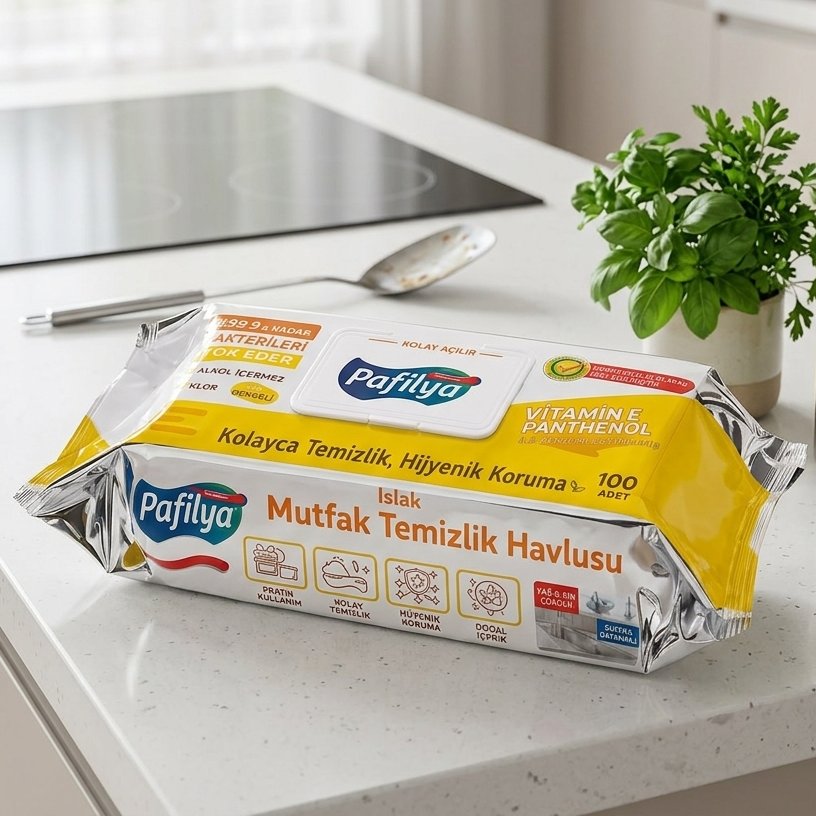 Servetele umede pentru curatarea bucatariei PAFILYA PREMIUM, Kitchen, 100 buc