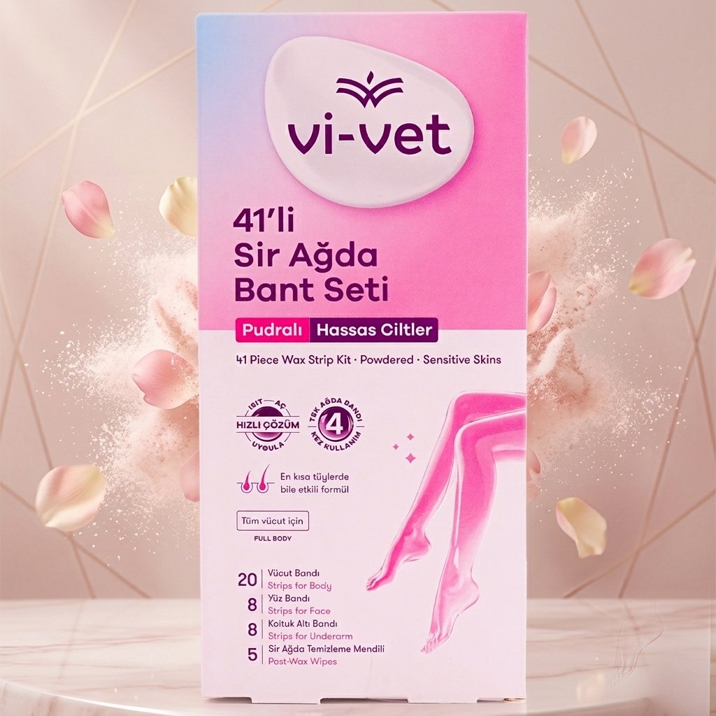 Benzi depilatoare cu ceara Vi-Vet, Powdered, 41 buc