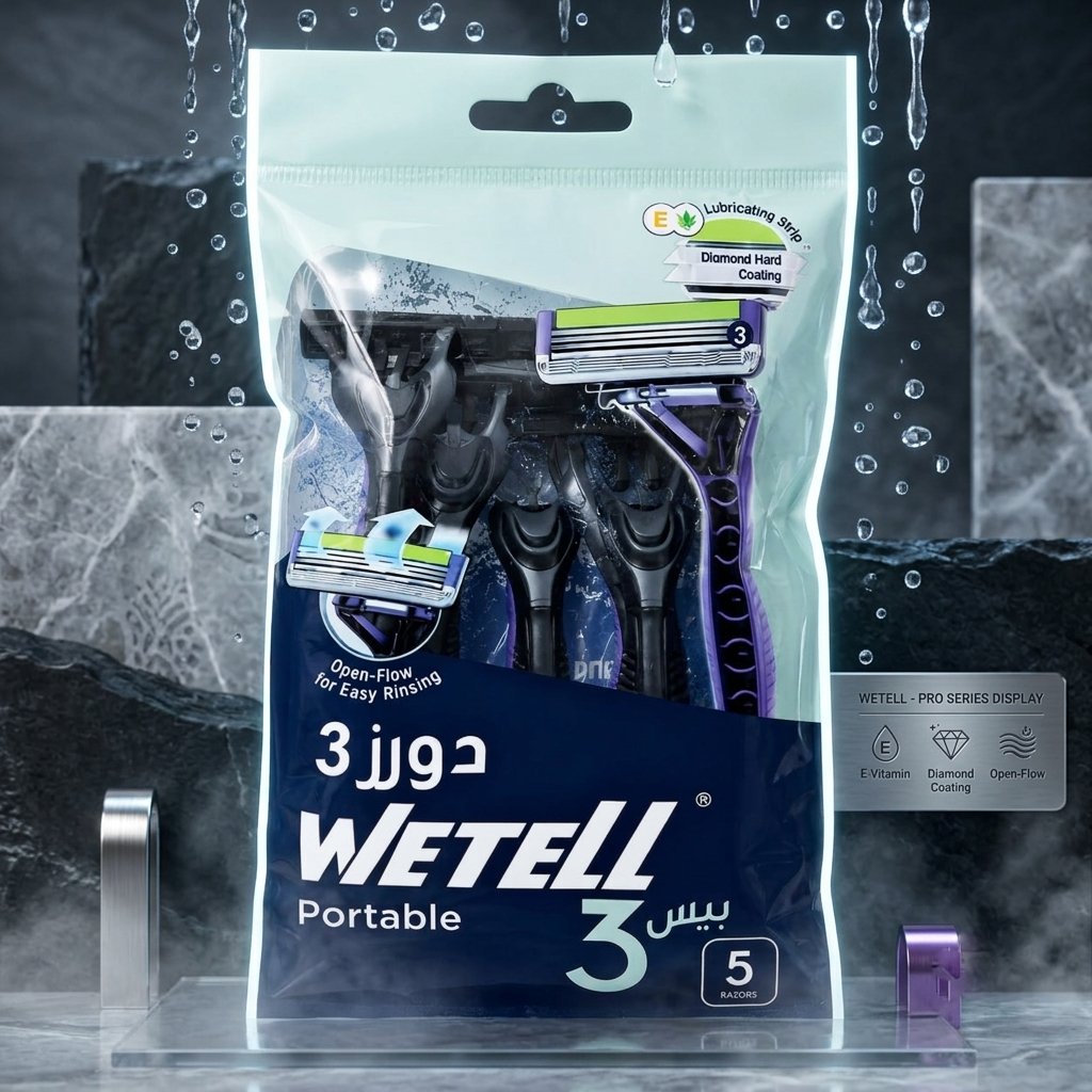 Aparat de ras Wetell, 3 lame / 5 buc