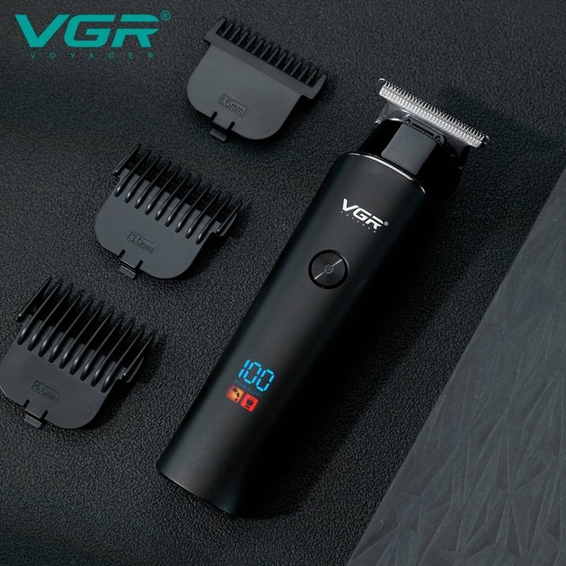 Aparat de tuns reîncărcabil VGR V-937, 3 duze, afișaj LED