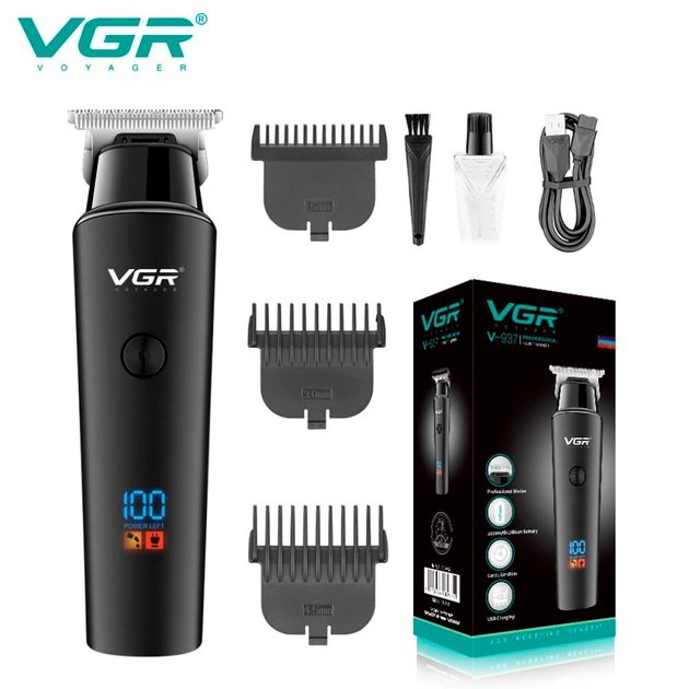 Aparat de tuns reîncărcabil VGR V-937, 3 duze, afișaj LED