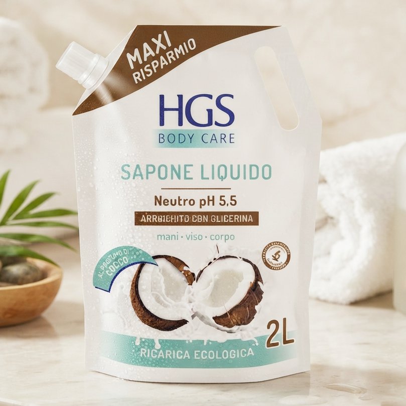 Săpun lichid HGS cu cocos și glicerină, 2L