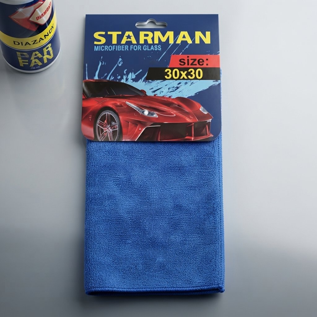 Laveta STAR MAN, microfibra terry universala, 30 х 30cm, Blue