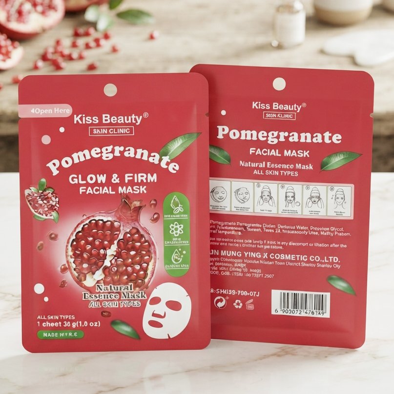 Masca pentru fata Kiss Beauty, Pomegranate Glow & Firm, 30 gr