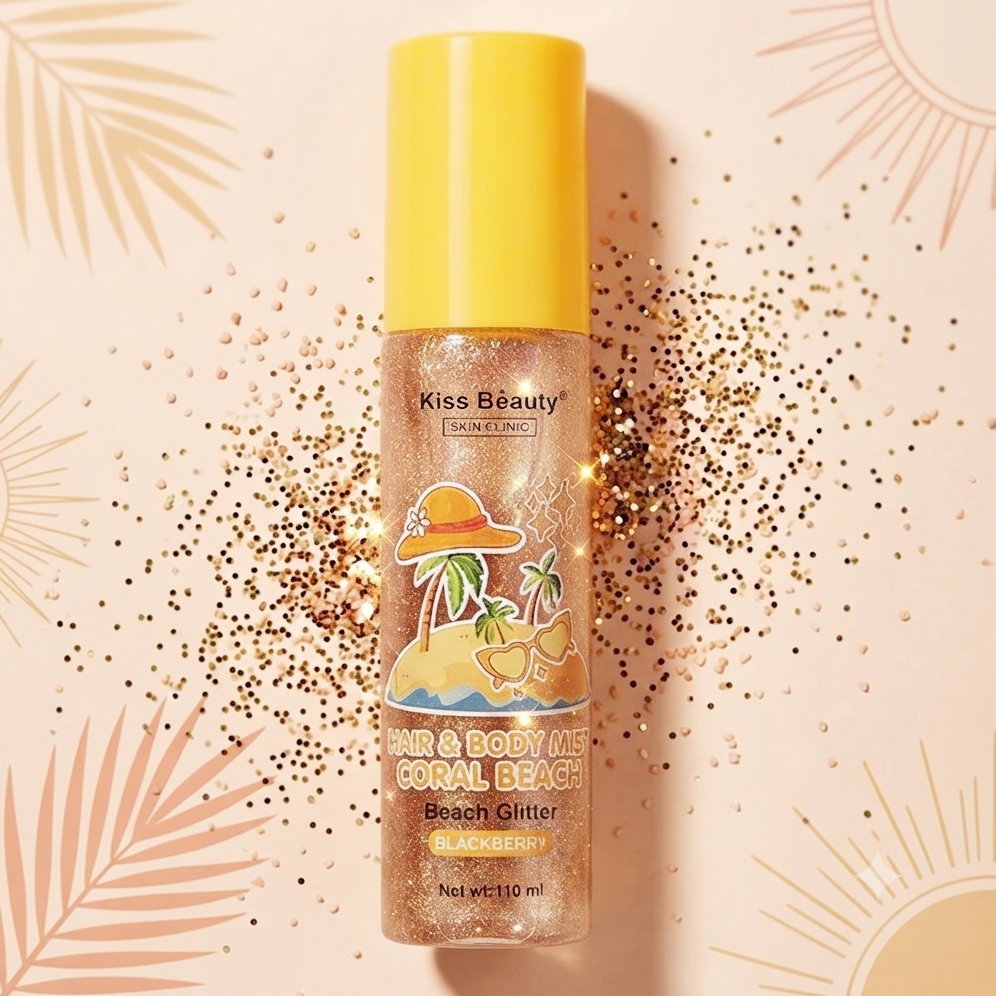Mist pentru par si corp cu sclipici  Kiss Beauty