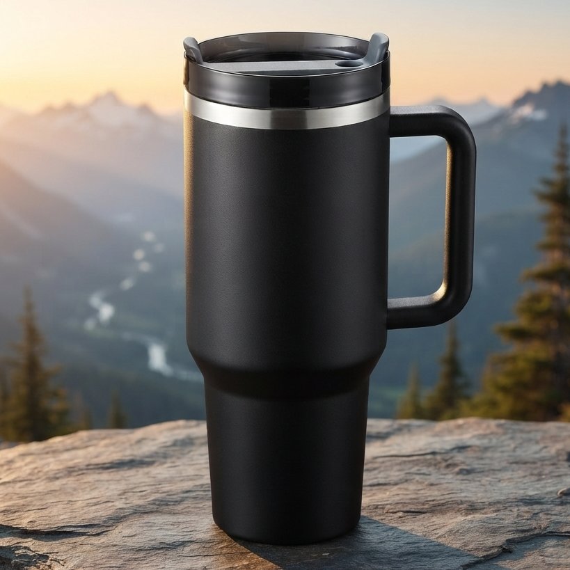 Cana termos, negru, 14.5 х 10 х 27 см, 1200 ml