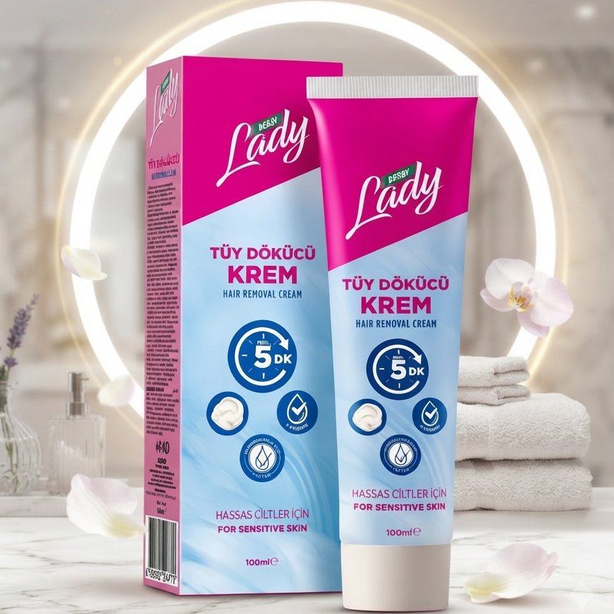 Crema depilatoare Derby Lady, pentru piele sensibila, 100 ml