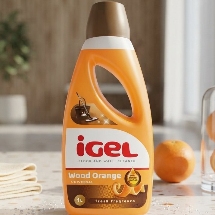 Solutie de curatat podele si pereti iGEL, Wood Orange, 1 L