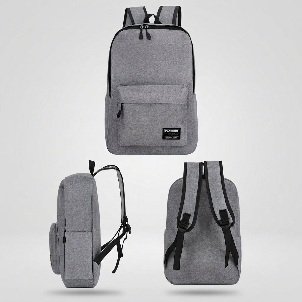 Rucsac, 30 cm x 10 cm x 40 cm, 2 compartimente, gri, 9003