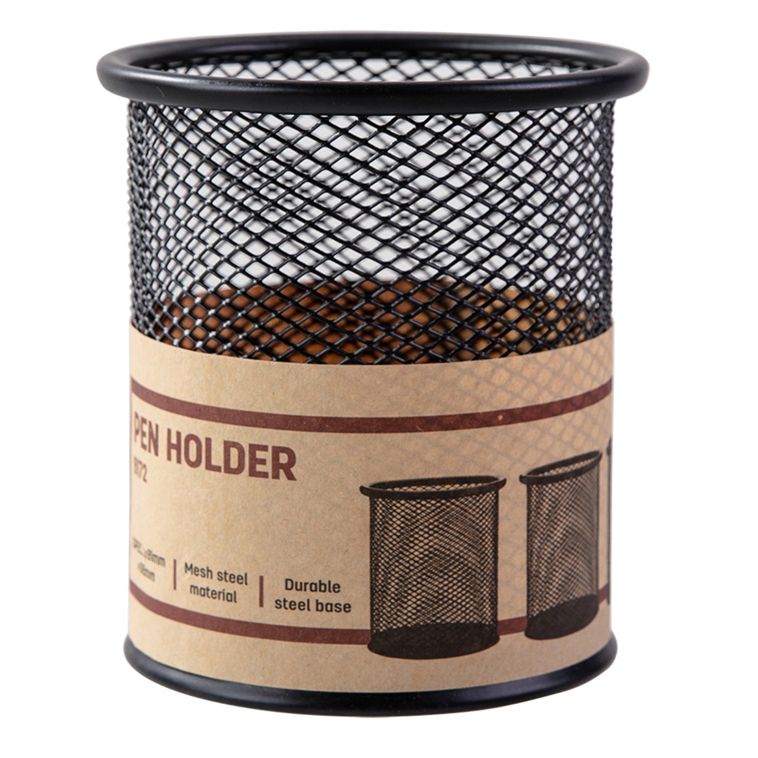 Suport instrumente de scris DELI D, 9 х 10 cm, metal, negru