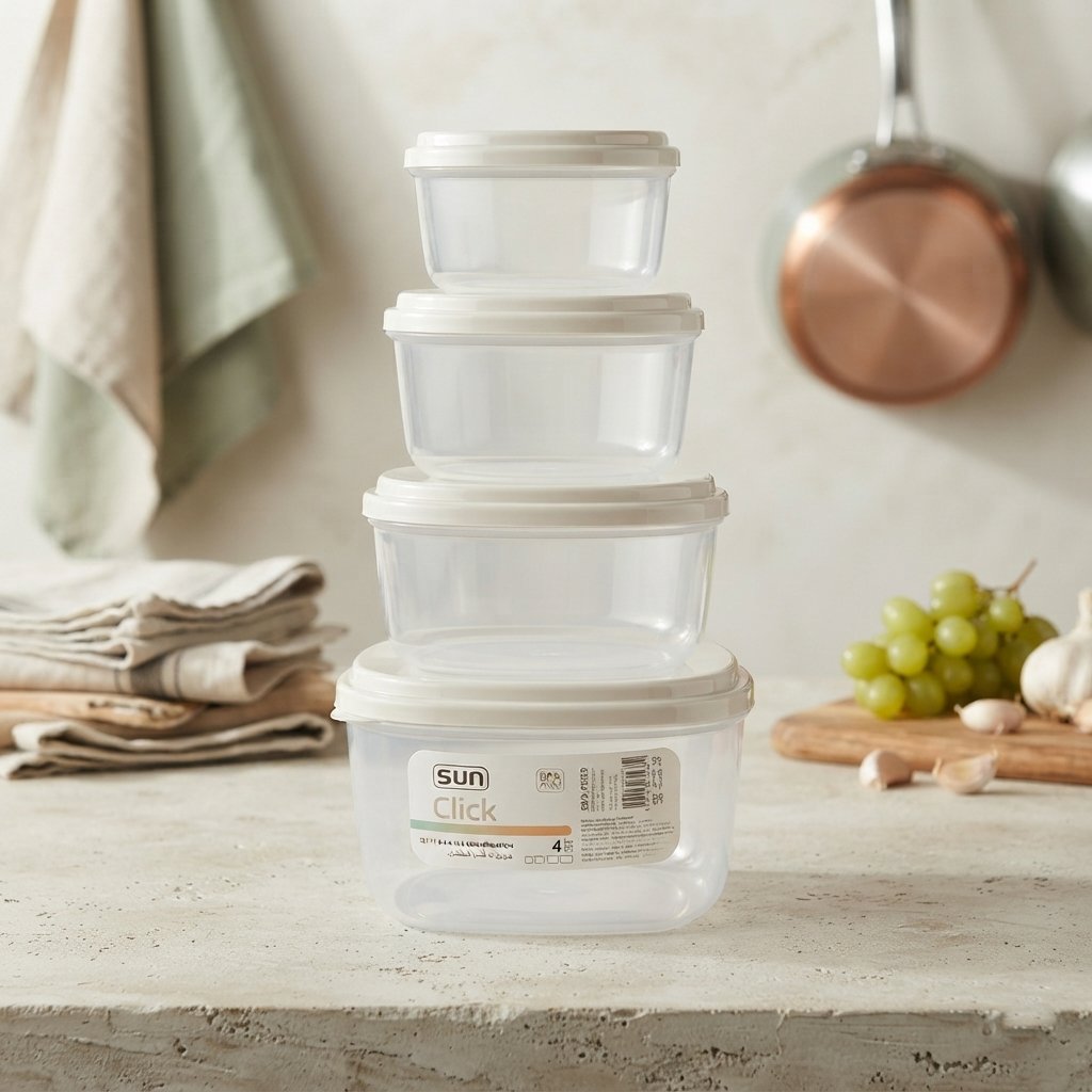 Sunplast set 4 caserole alimentare, Click