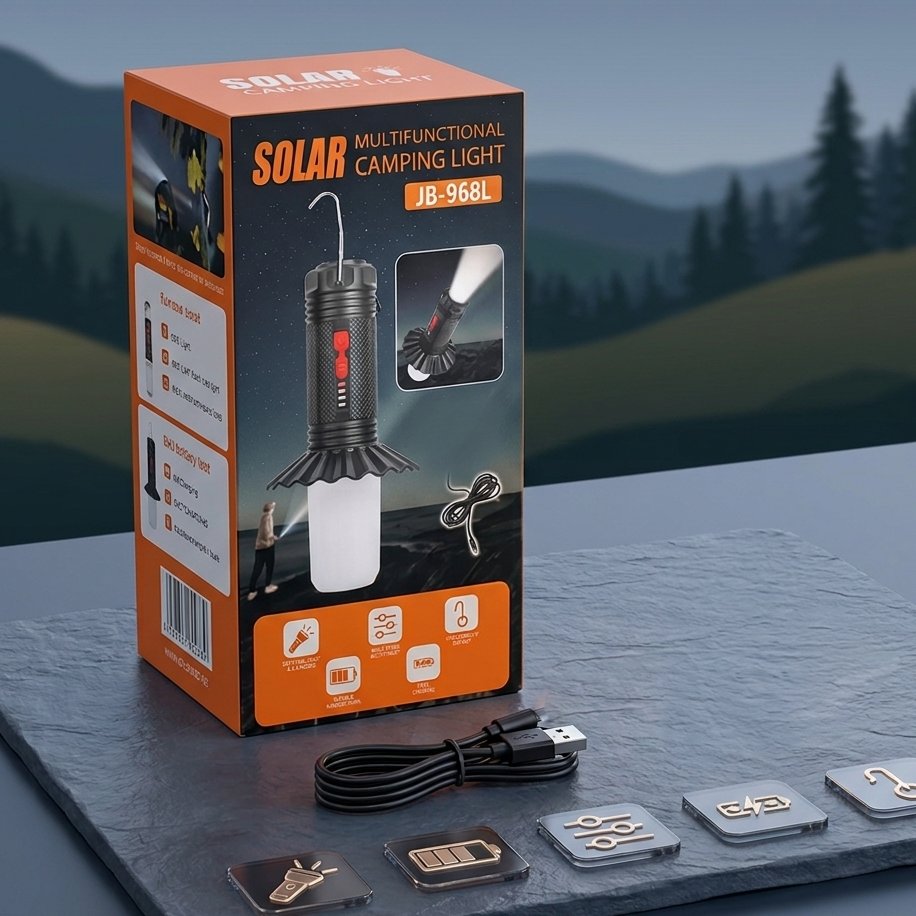 Lanterna led pentru camping, Solar Camping Lamp