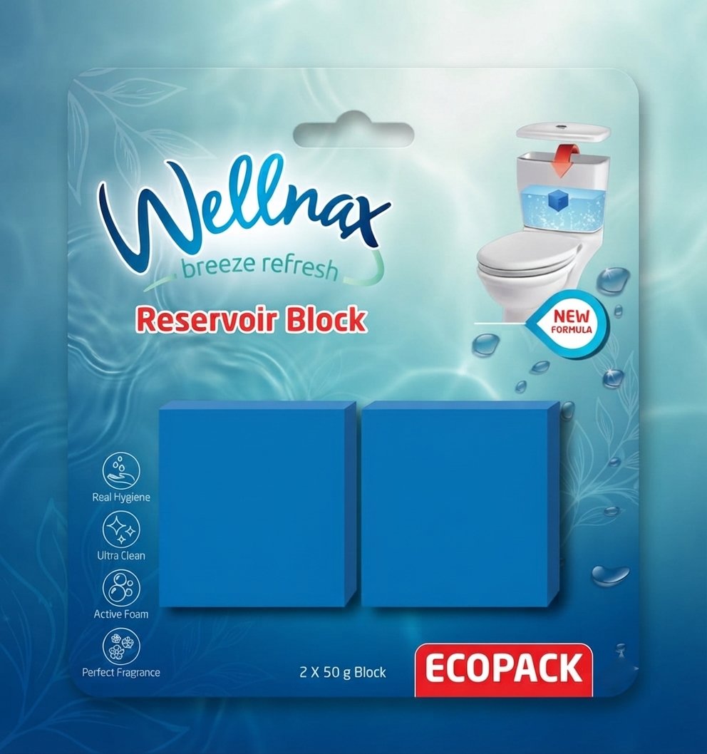 Bloc pentru rezervorul WC Wellnax, Breeze Refresh, 2 x 50 g
