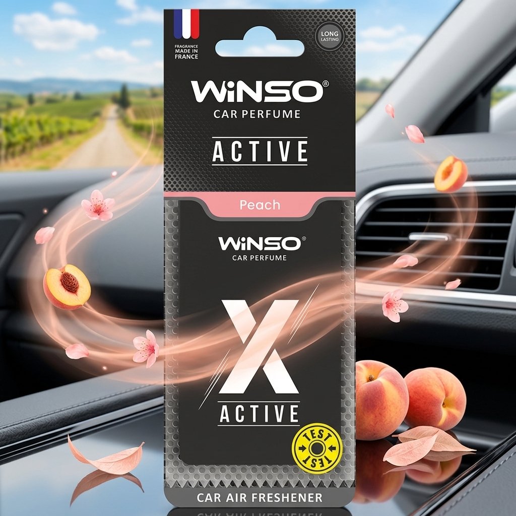 Odorizant auto WINSO, X Active Card Peach