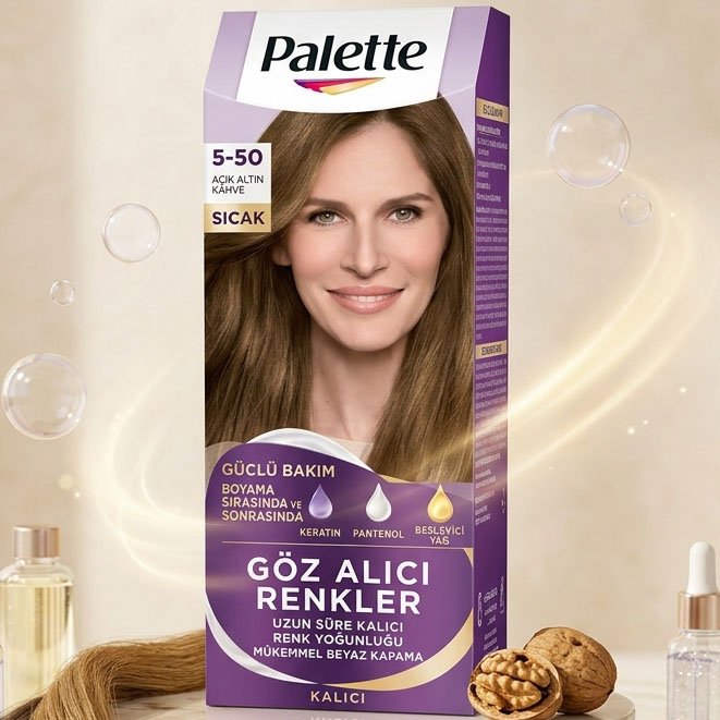Vopsea pentru par PALETTE, 5-50, Açık Altın Kahve (Maro Auriu Deschis)