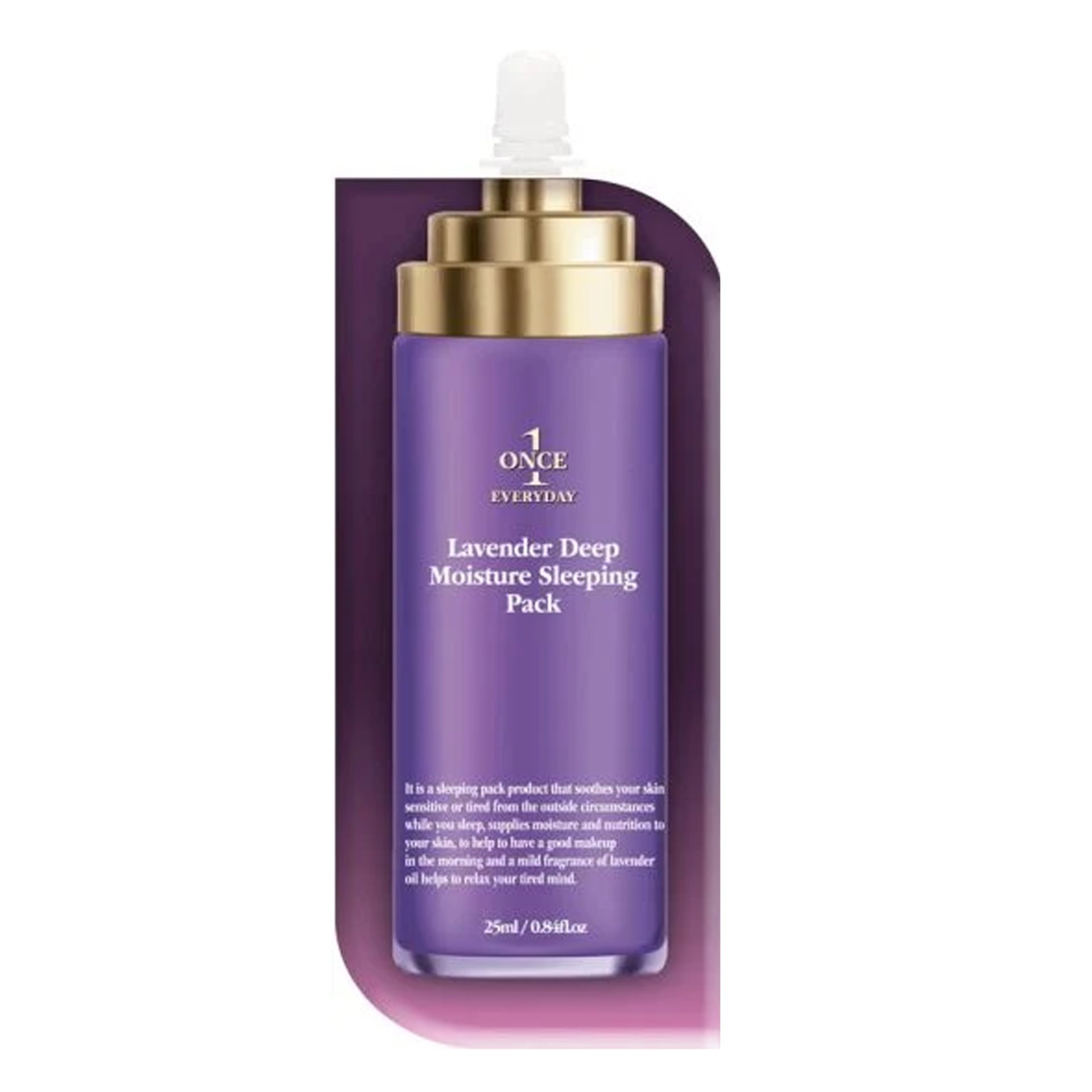 Masca de fata pentru noapte Lavender Deep Moisture Sleeping Pack Chamos, 25 ml