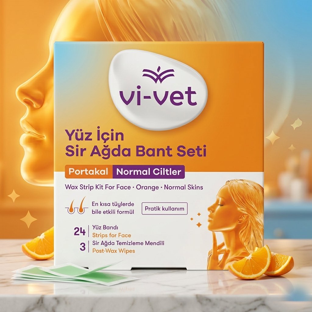 Benzi depilatoare cu ceara pentru fata Vi-Vet, Orange, 24buc