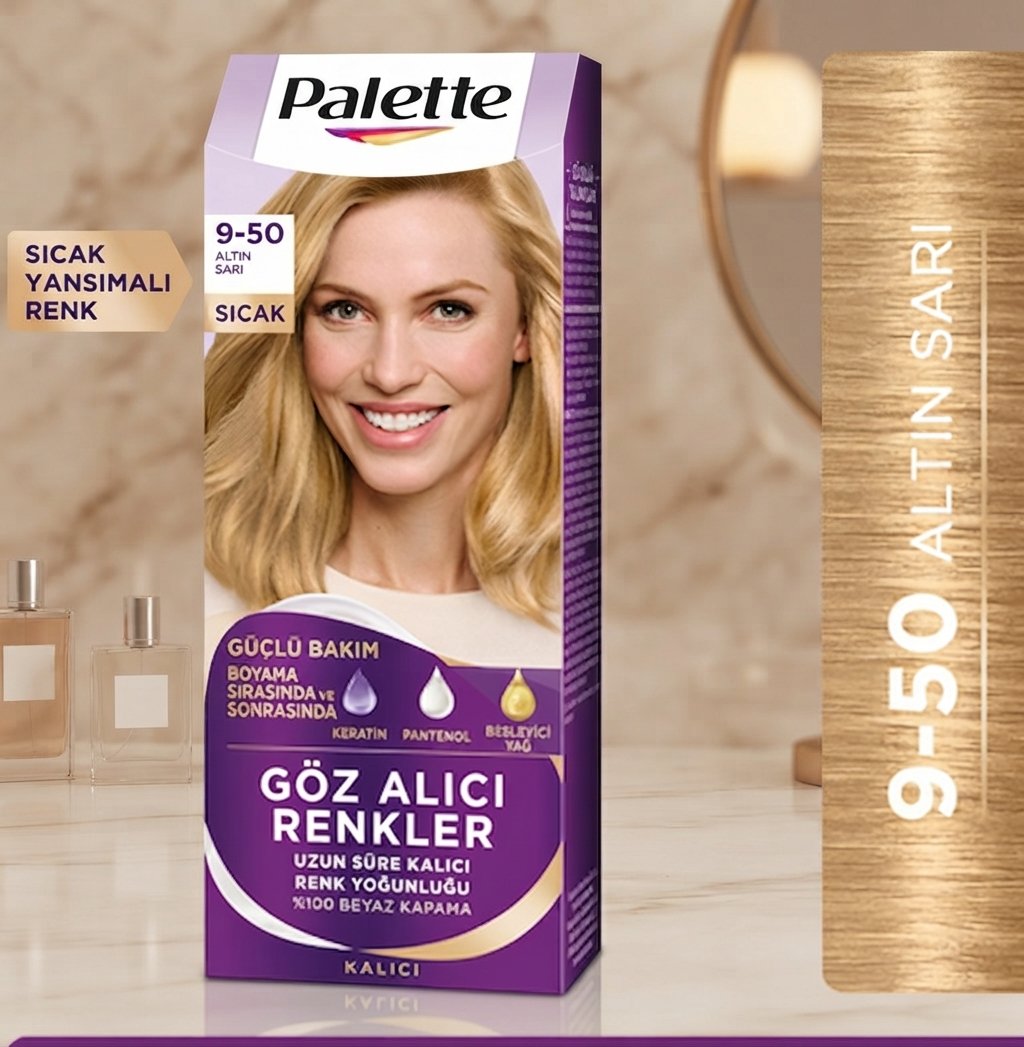 Vopsea pentru par PALETTE, 9.50, Golden Blond (Blond auriu)
