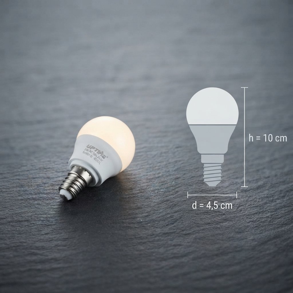 Bec LED, 3 W, 100-240 V, Bulb-DOB, E14, 6500K, UPTIME