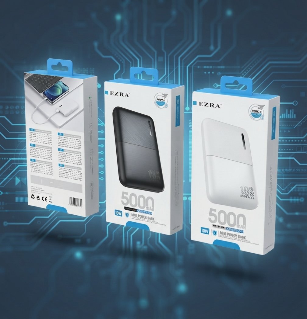 Mini Power Bank 5000 mAh, 10 W, EZRA PB95-1