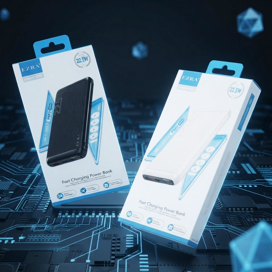 Power bank 10000 mAh, 22,5 W, EZRA PB63