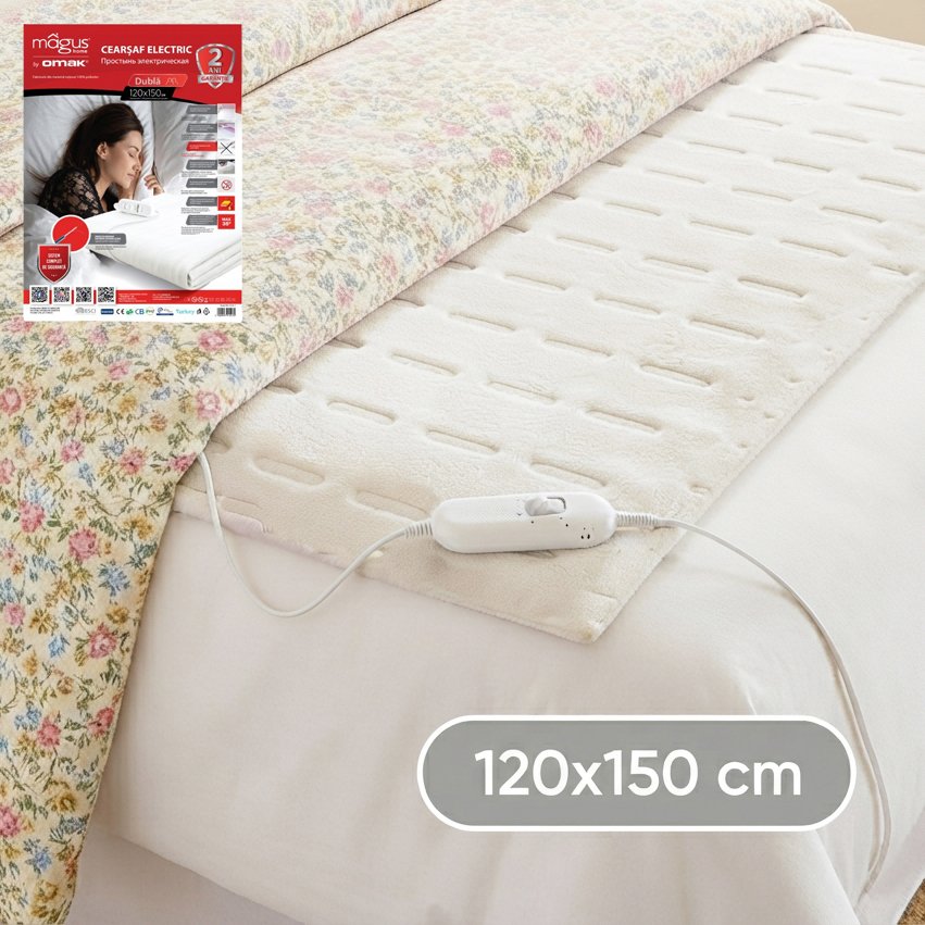 Cearsaf electric MAGUS HOME, 120x150 cm