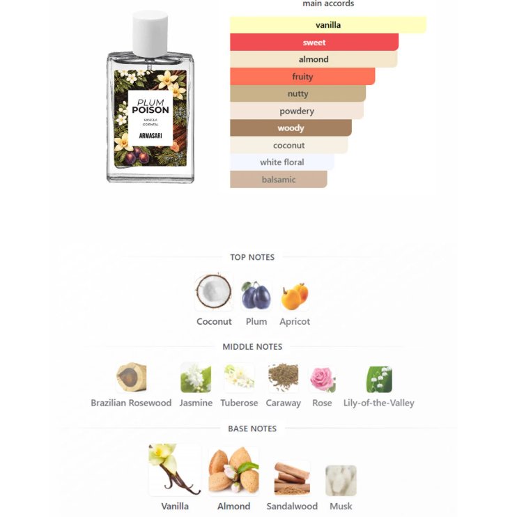 Apa de toaleta  Armasari, Plum Poison, 50 ml, for women